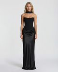 Gemma | Maxi Dress with Strapless Corset and Draped Skirt