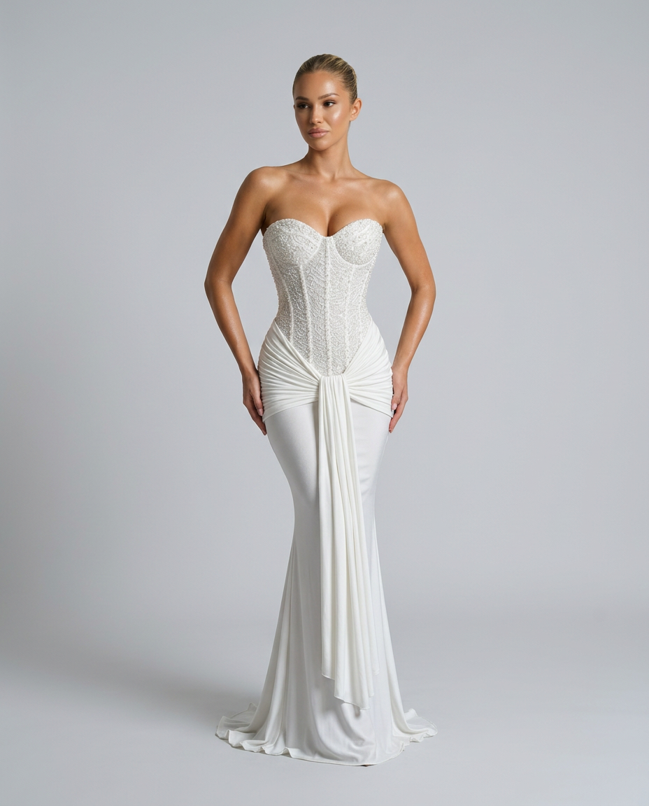 Ulrika | Strapless Sequined Maxi Dress