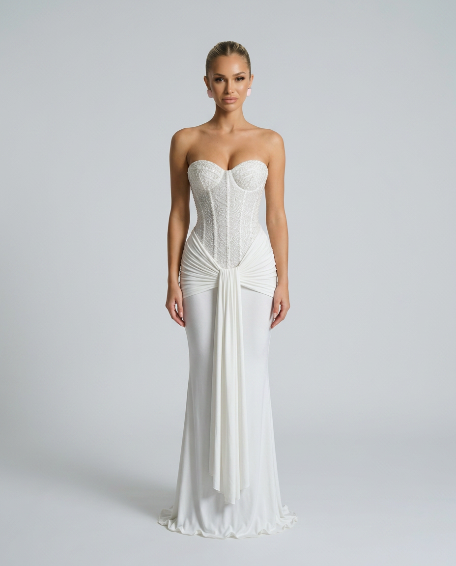 Ulrika | Strapless Sequined Maxi Dress