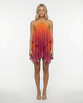 Cassandra | Halter Neck Layered Mini Dress