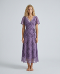 Lavinia | Butterfly Sleeve Floral Midi Dress