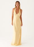 Candice | Maxi Dress with Halter Neck and Side Split