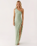 Michelle | One Shoulder Ruffled Maxi Dress