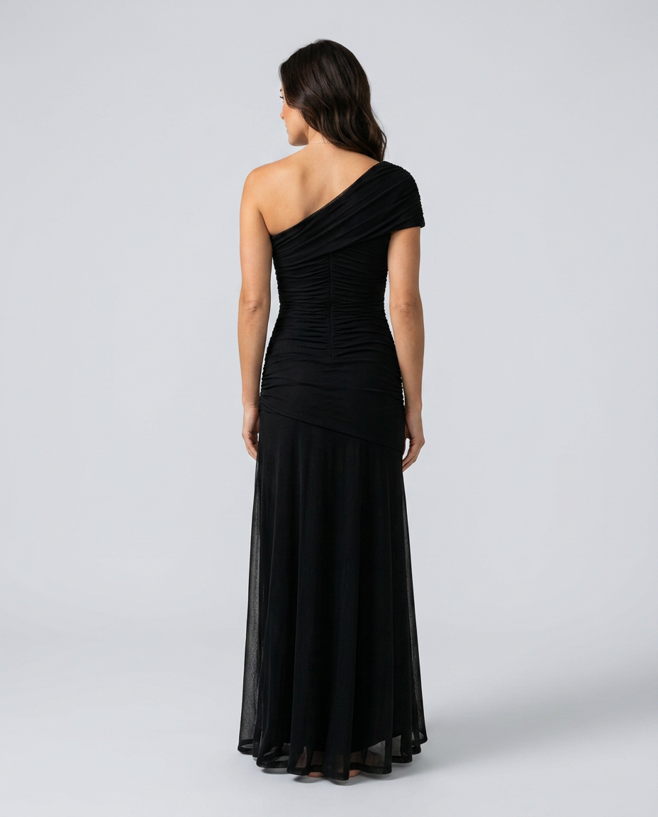 Anouk | Asymmetric Ruched Maxi Dress