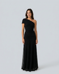 Anouk | Asymmetric Ruched Maxi Dress