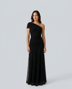 Anouk | Asymmetric Ruched Maxi Dress