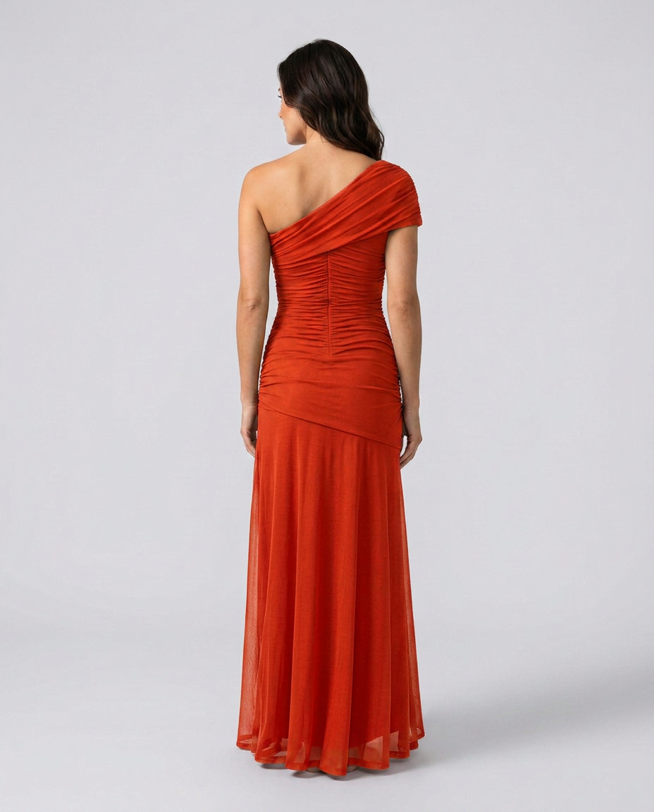 Anouk | Asymmetric Ruched Maxi Dress