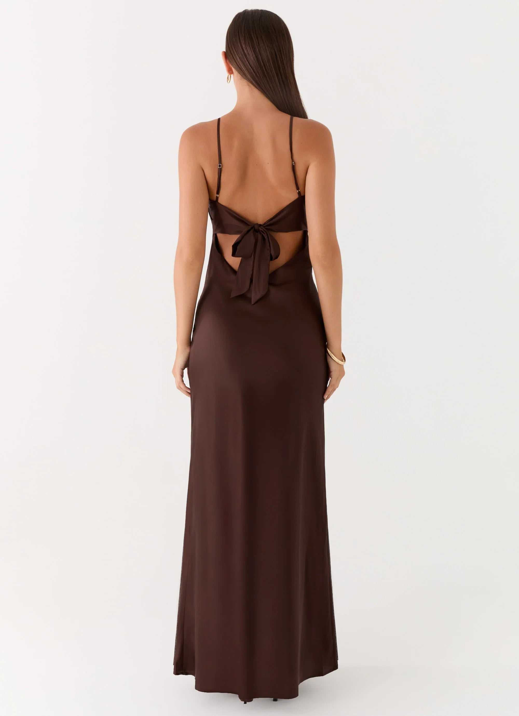 Colleen | Satin Maxi Dress with Cowl Neck