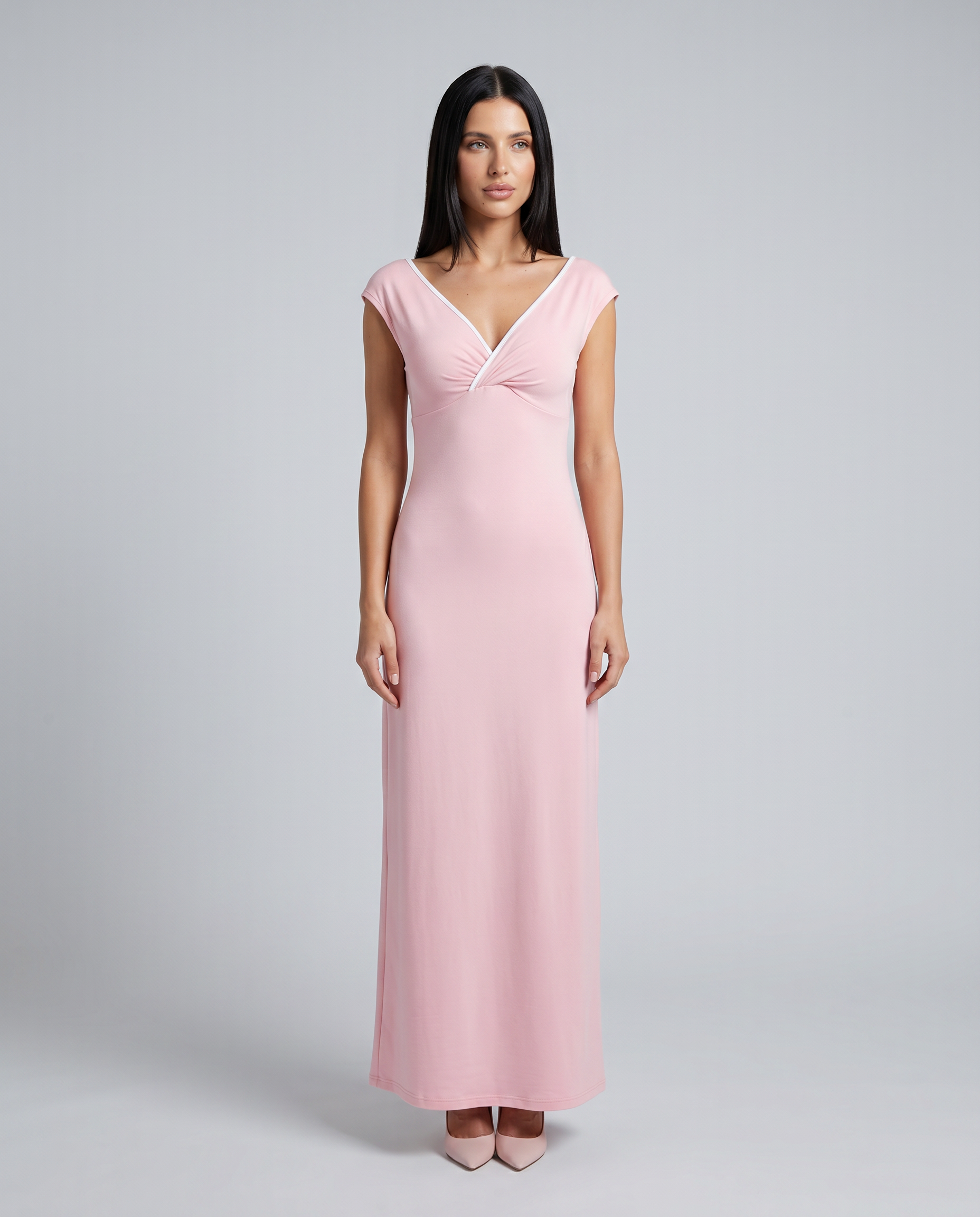 Delia | Off Shoulder Maxi Dress with Ruched Waist