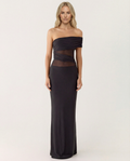 Antonia | One-Shoulder Ruched Slinky Maxi Dress
