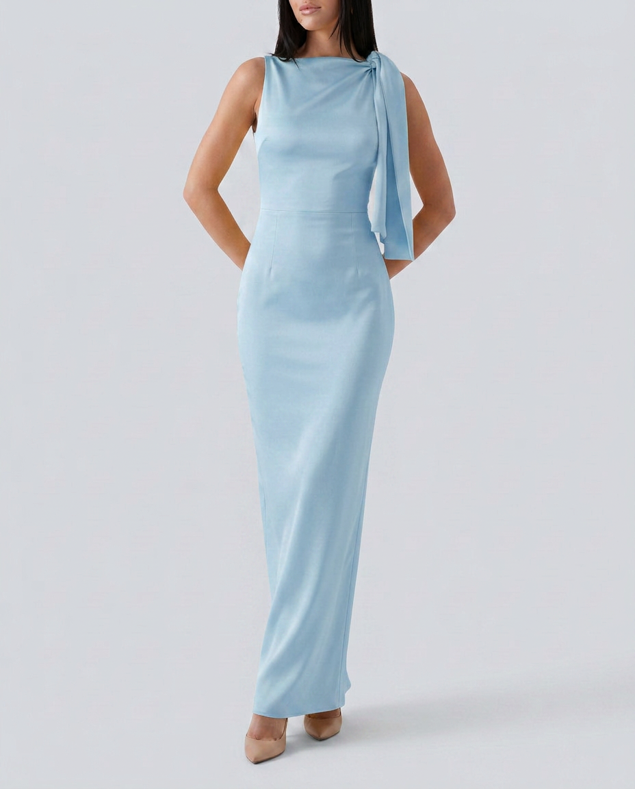 Beth | One-Shoulder Tie Maxi Dress