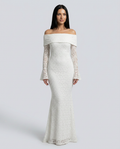 Mona | Lace Maxi Dress with Off Shoulder Neckline