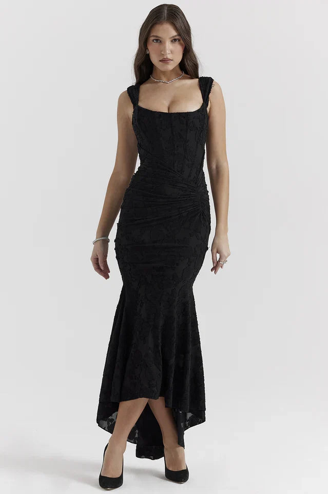 Lara | Maxi Dress with Floral Texture