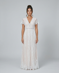 Felicia | Lace V Neck Maxi Dress