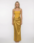 Lea | Maxi Dress with Draped Waist and Strapless Corset