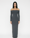 Robbie | Off Shoulder Maxi Dress with Long Sleeves