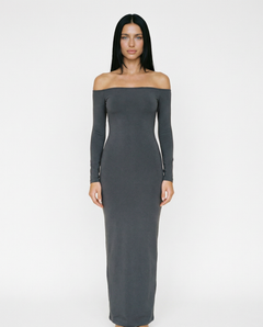 Robbie | Off Shoulder Maxi Dress with Long Sleeves
