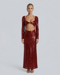 Dianna | Sequin Maxi Dress with Cut-Out Back
