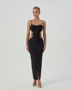 Wilma | Cut-Out Maxi Dress with Metal Trim