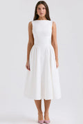 Shelia | Midi Sundress with Open Back