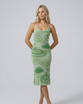 Gianna | Textured Knit Midi Dress with Cut-Out Back