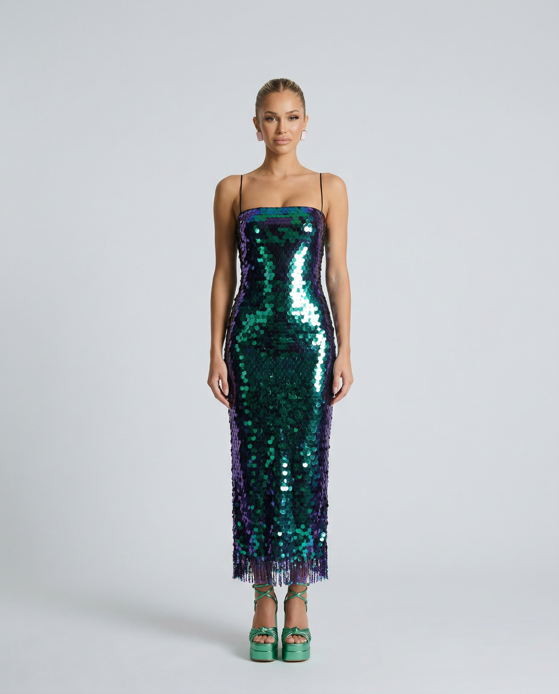 Kelley | Midi Dress with Sequin Detailing