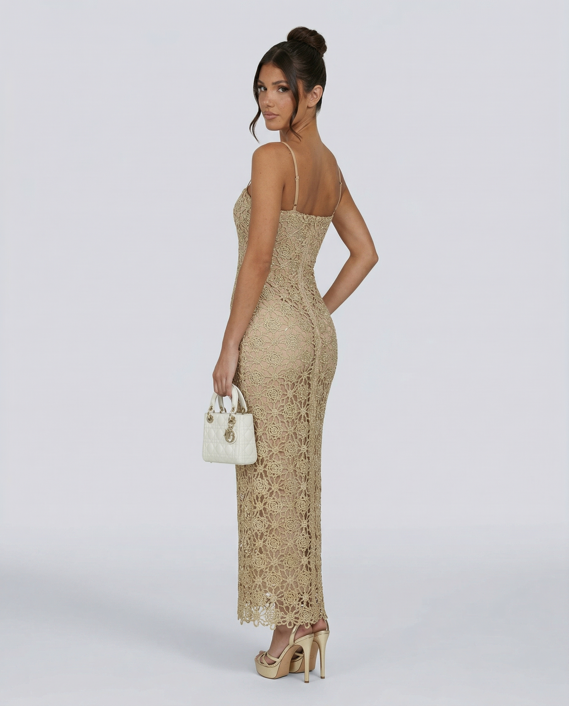 Hailey | Sleeveless Lace Slip Midi Dress