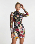 Anne | Mini Dress with Sheer Floral Embroidery