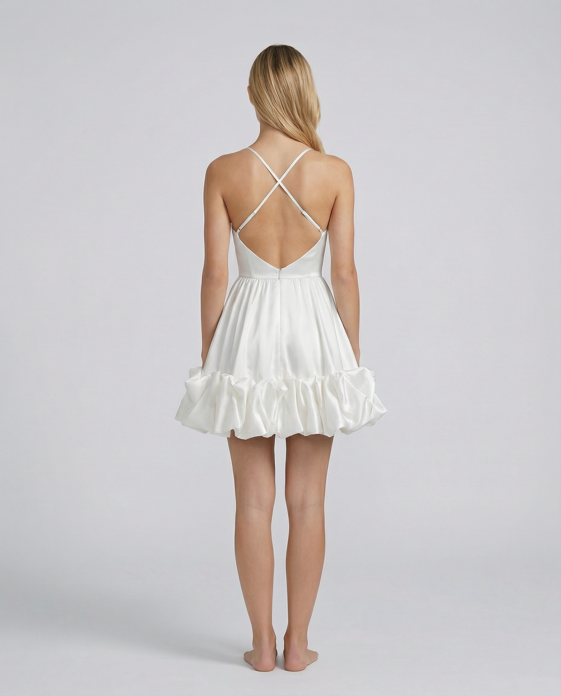 Inez | Mini Dress with Bustier Corset and Flounce Hem