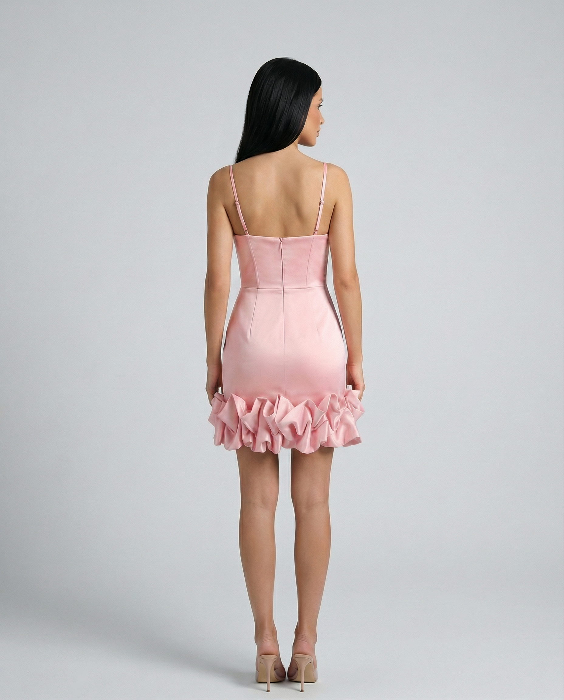 Jenny | Bustier Mini Dress with Draped Ruffle Hem