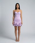 Jenny | Bustier Mini Dress with Draped Ruffle Hem