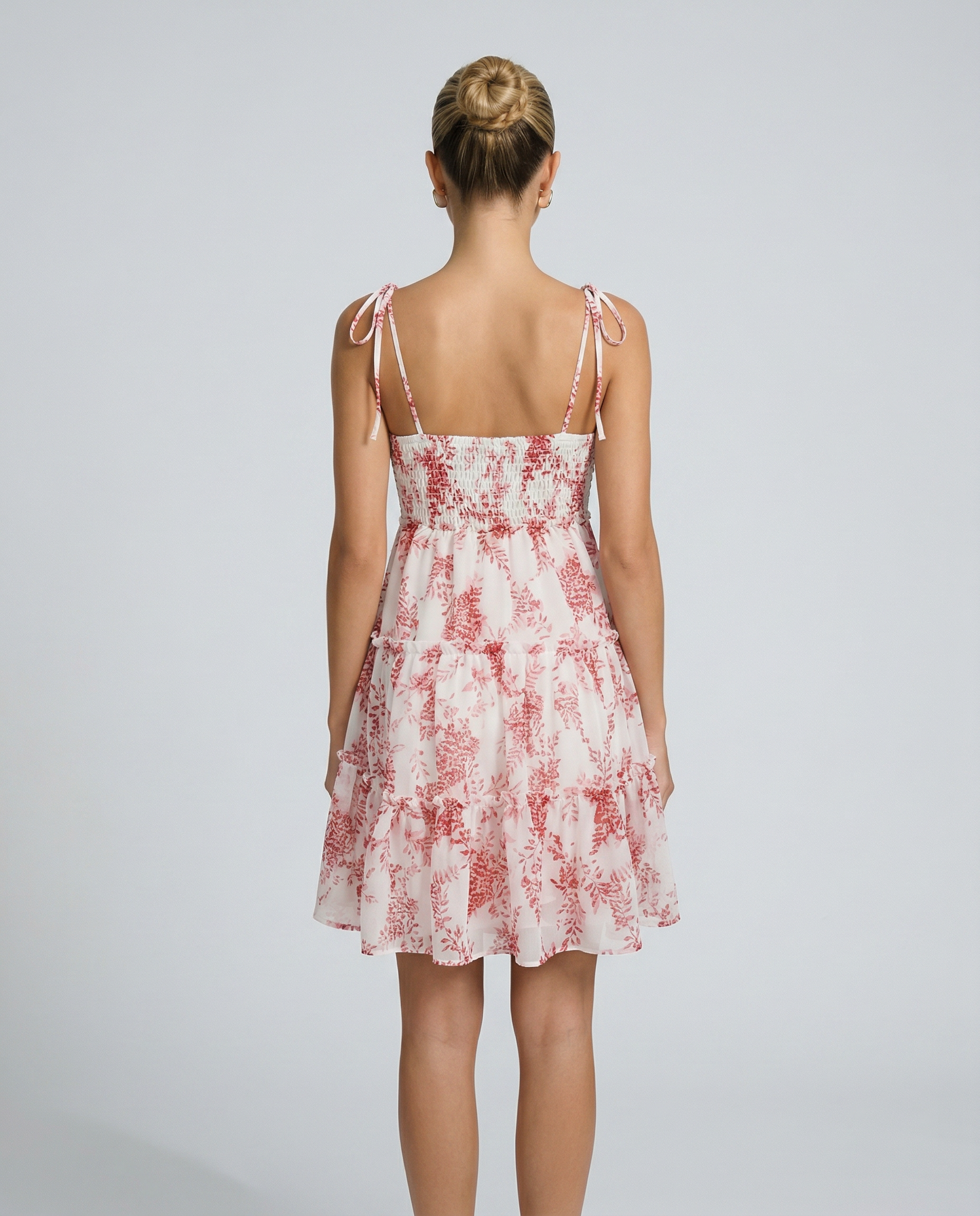 Lauri | Mini Dress with Floral Print and Ruffled Skirt