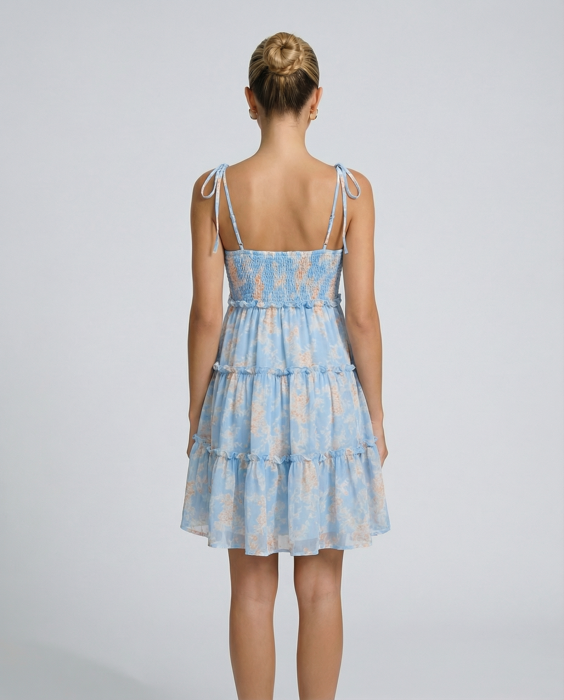 Lauri | Mini Dress with Floral Print and Ruffled Skirt
