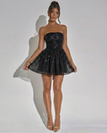 Mila | Strapless Mini Dress with Bow Detail