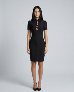 Heidi | Mini Bandage Dress with High Neck