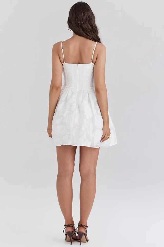 Merle | Mini Dress with Jacquard Corset Bodice