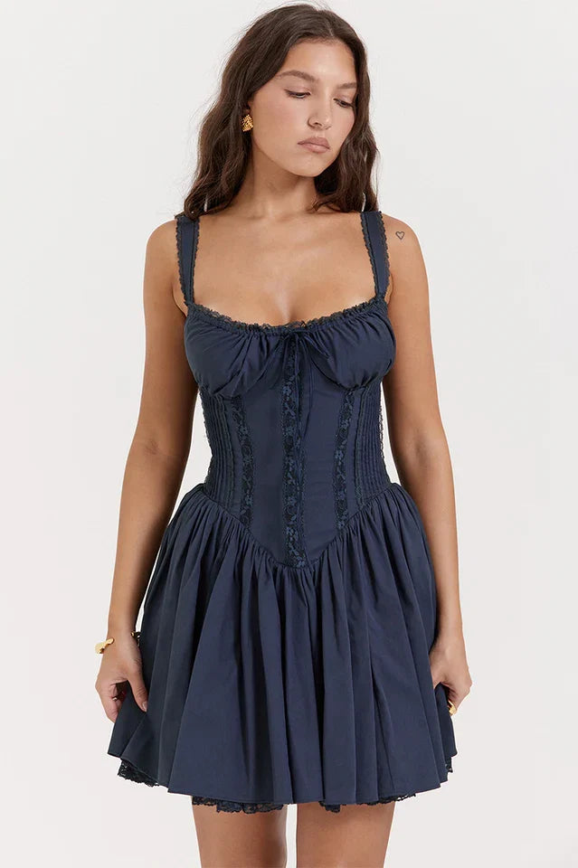 Karla | Corset Mini Dress with Gathered Skirt