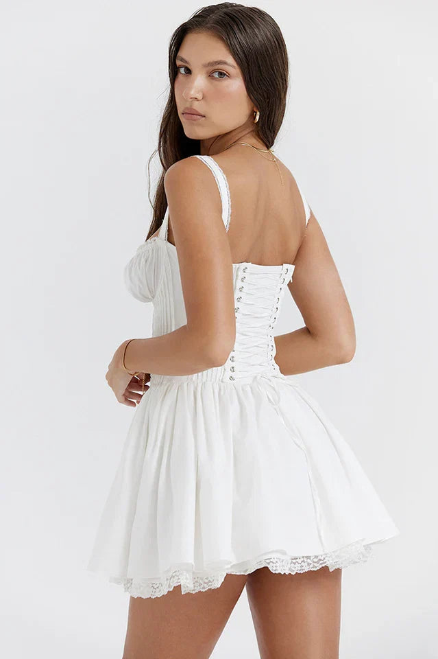 Karla | Corset Mini Dress with Gathered Skirt