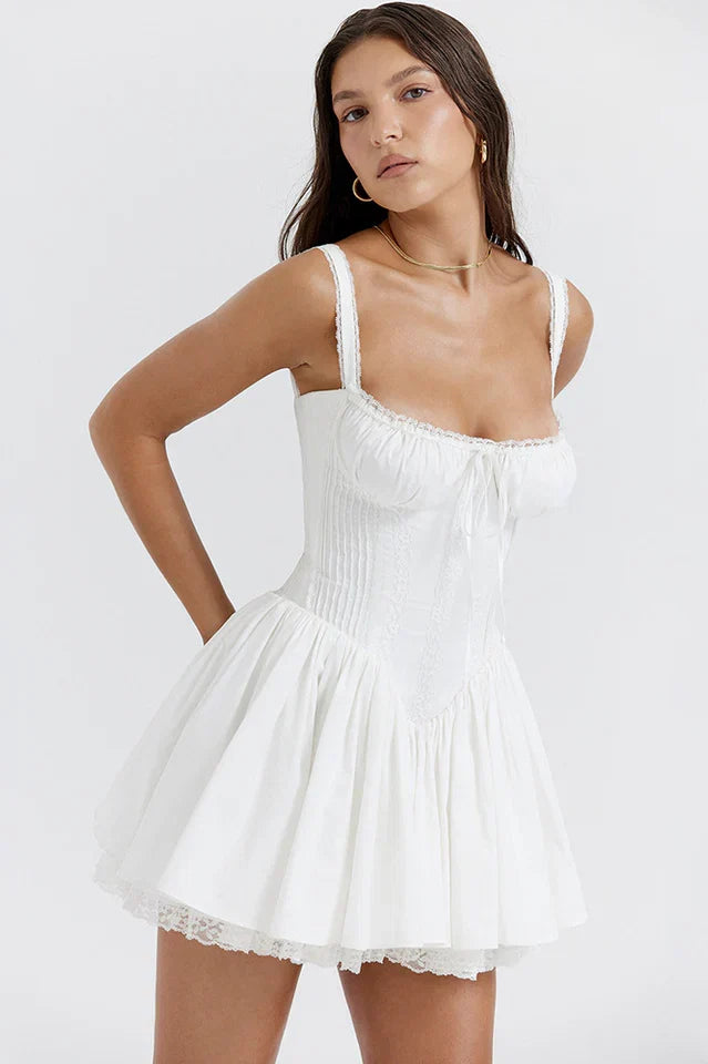 Karla | Corset Mini Dress with Gathered Skirt