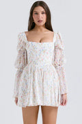 Kerry | Printed Puff Sleeve Mini Dress