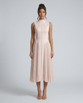 Aubree | Midi Dress with Pleated Skirt