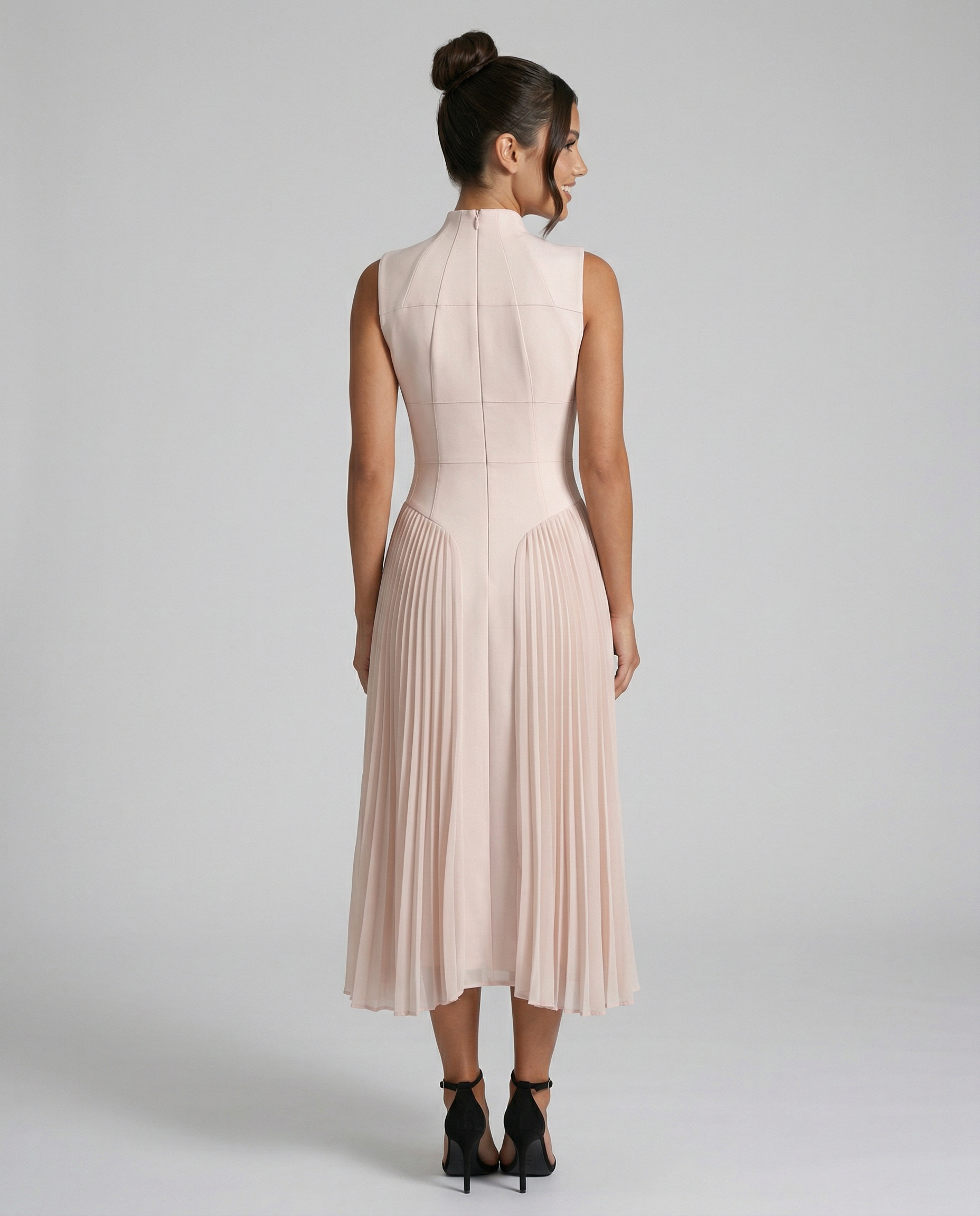 Aubree | Midi Dress with Pleated Skirt