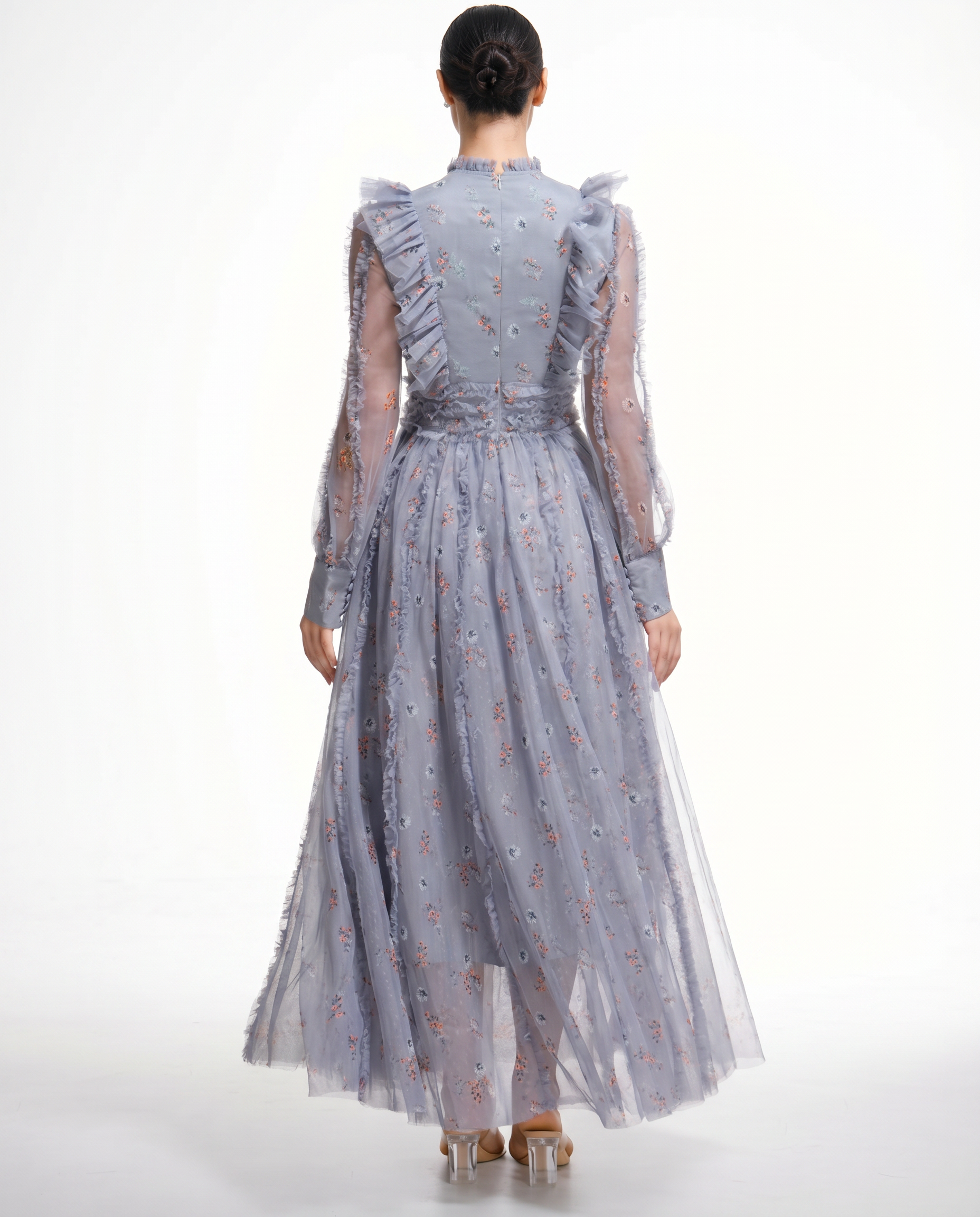 Beryl | Maxi Dress with Floral Print and Ruffle Details