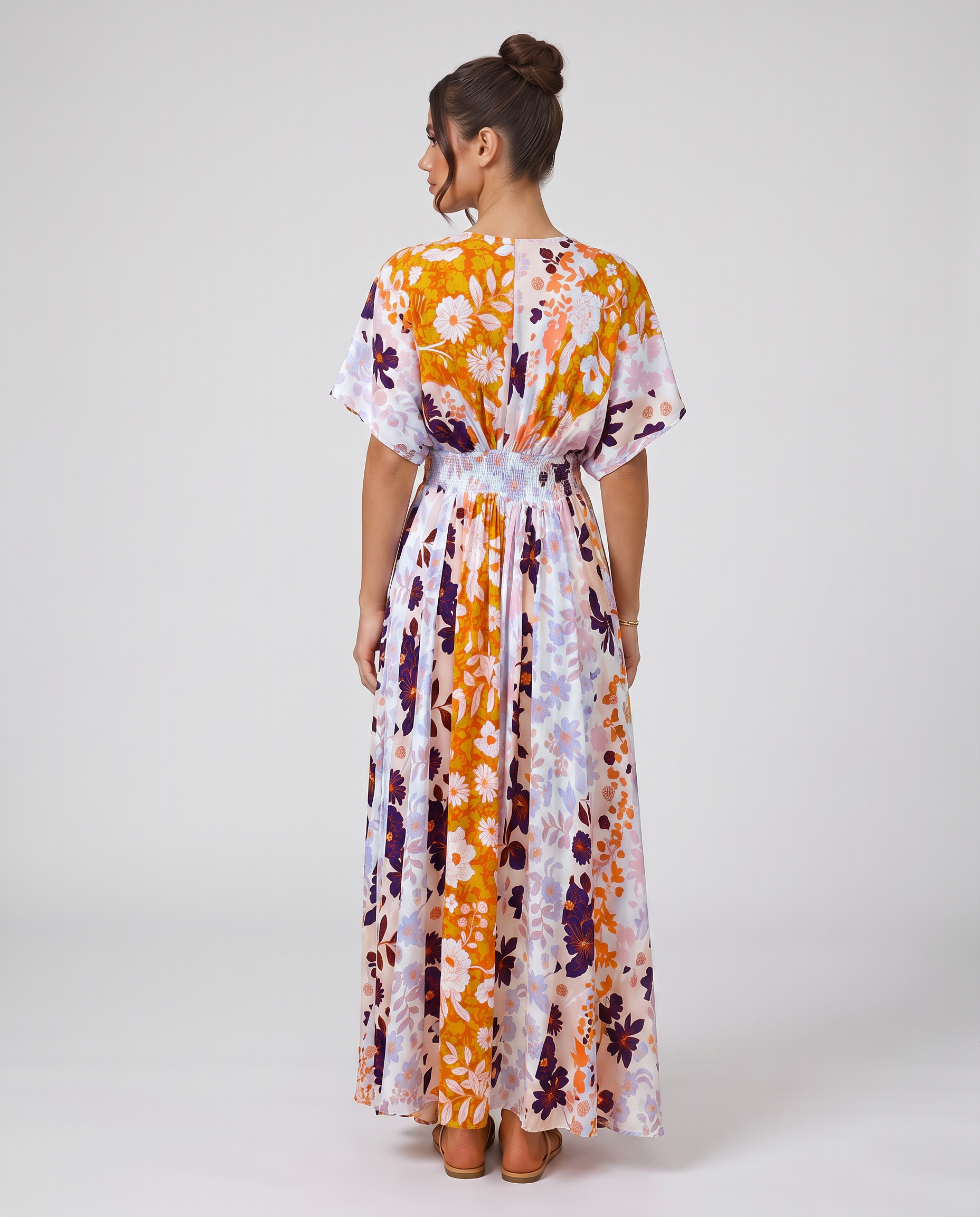 Nola | Maxi Dress with Floral Print and Elastic Waist