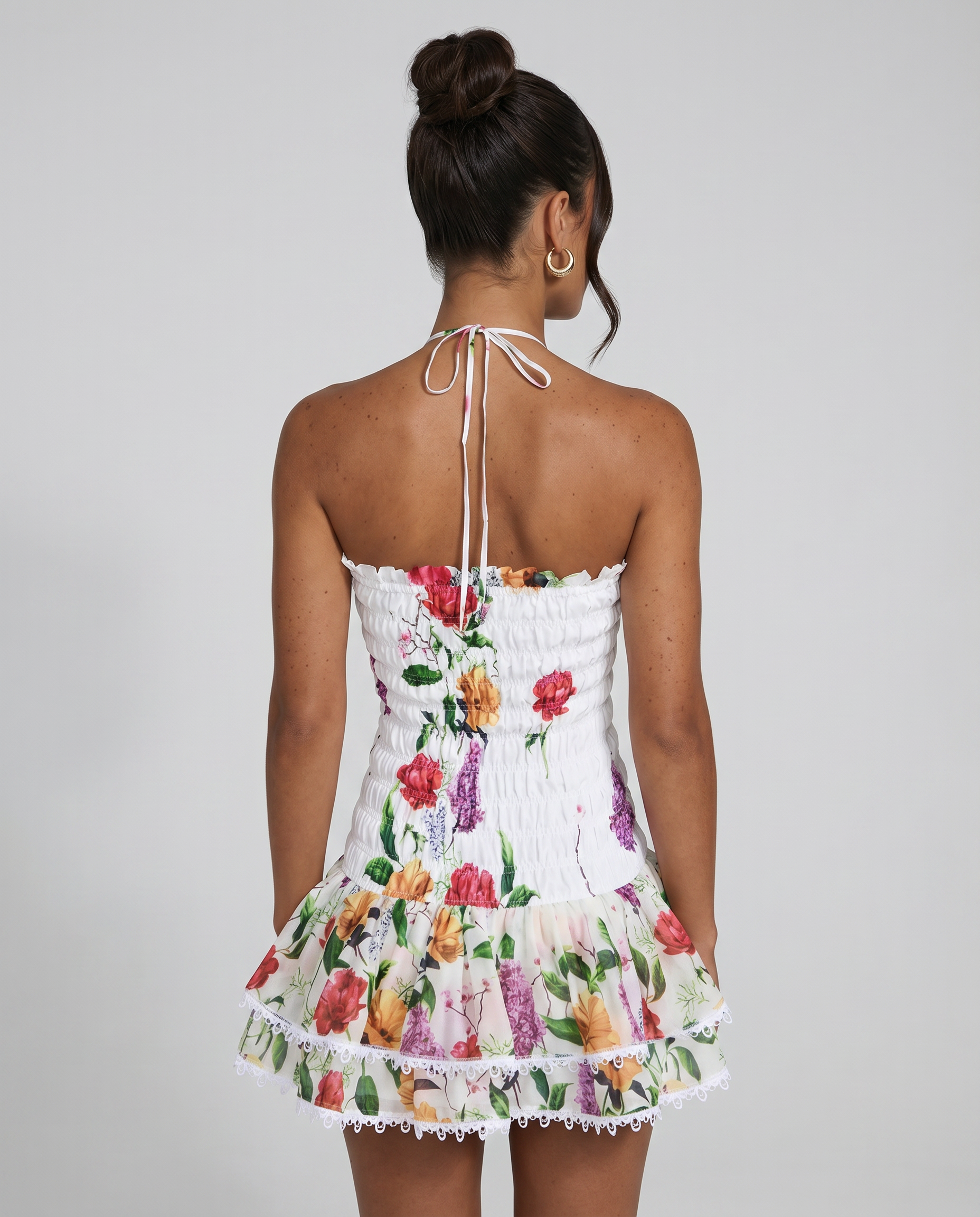 Kellie | Mini Dress with Floral Print and Ruffle Hem