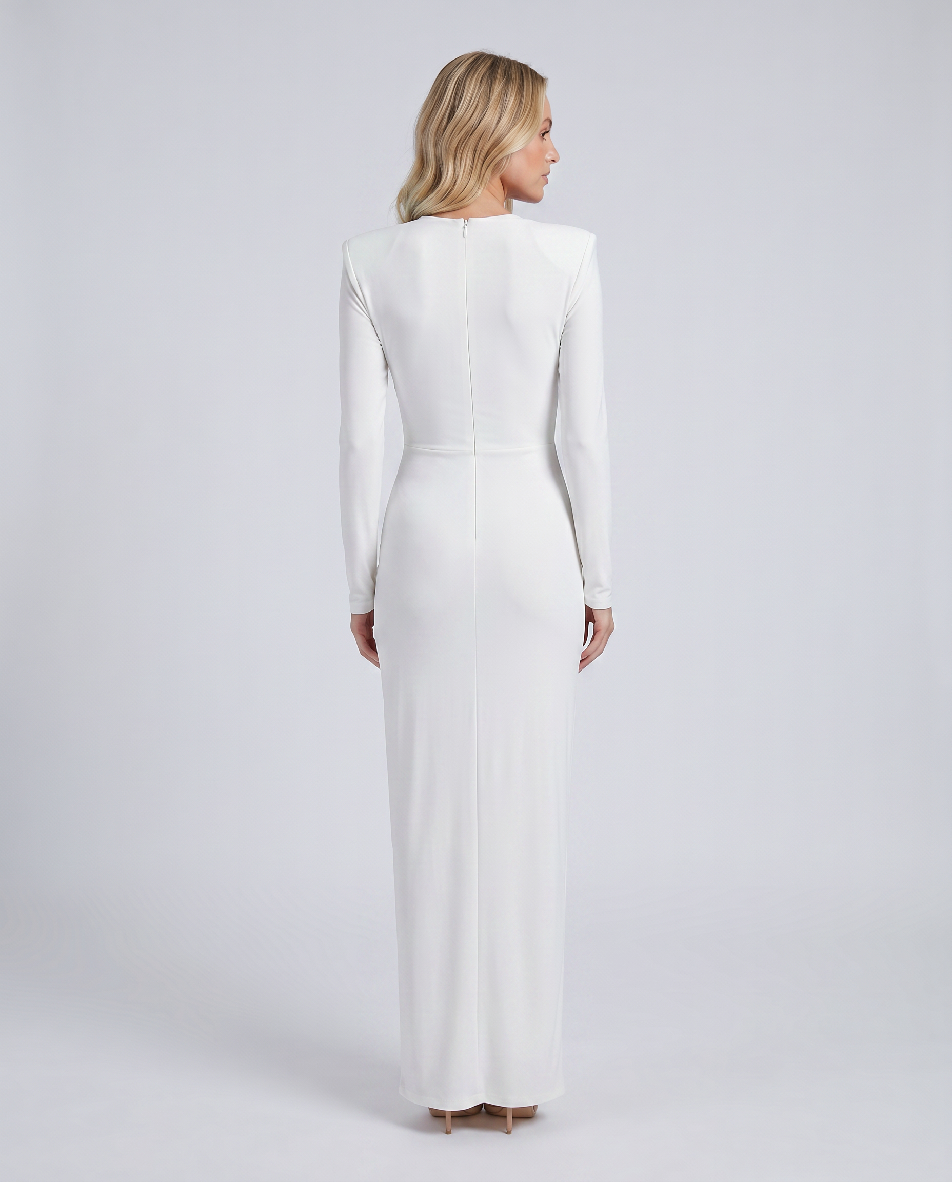 Megan | Maxi Dress with Deep V Neck and Ring Detail