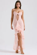 Ellen | Maxi Dress with Ruffle Detail and Front Cut-Out