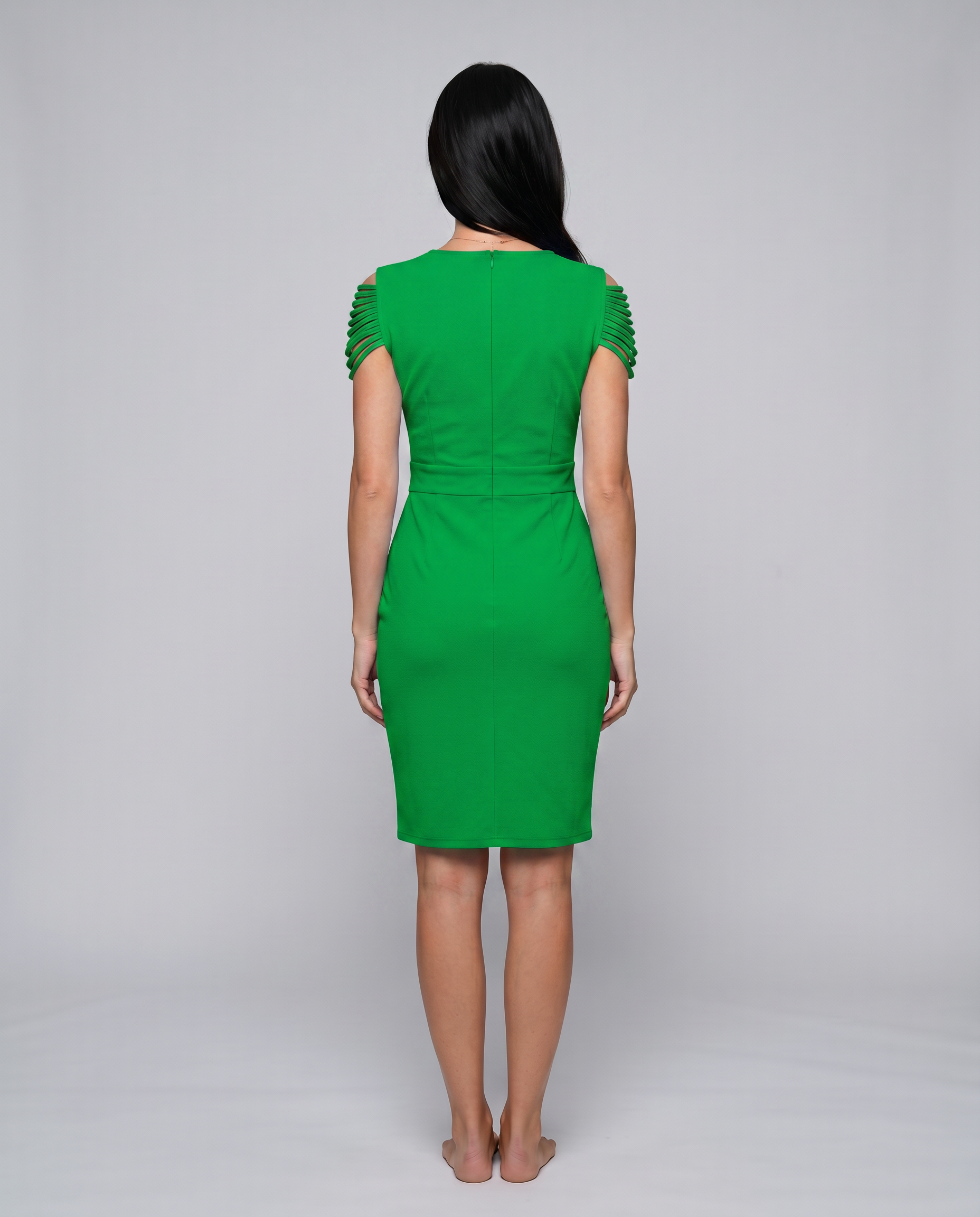 Luisa | Mini Dress with V-Neck and Draped Skirt