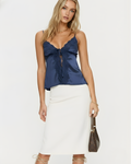 Carmila | Satin Top with Tie Detail