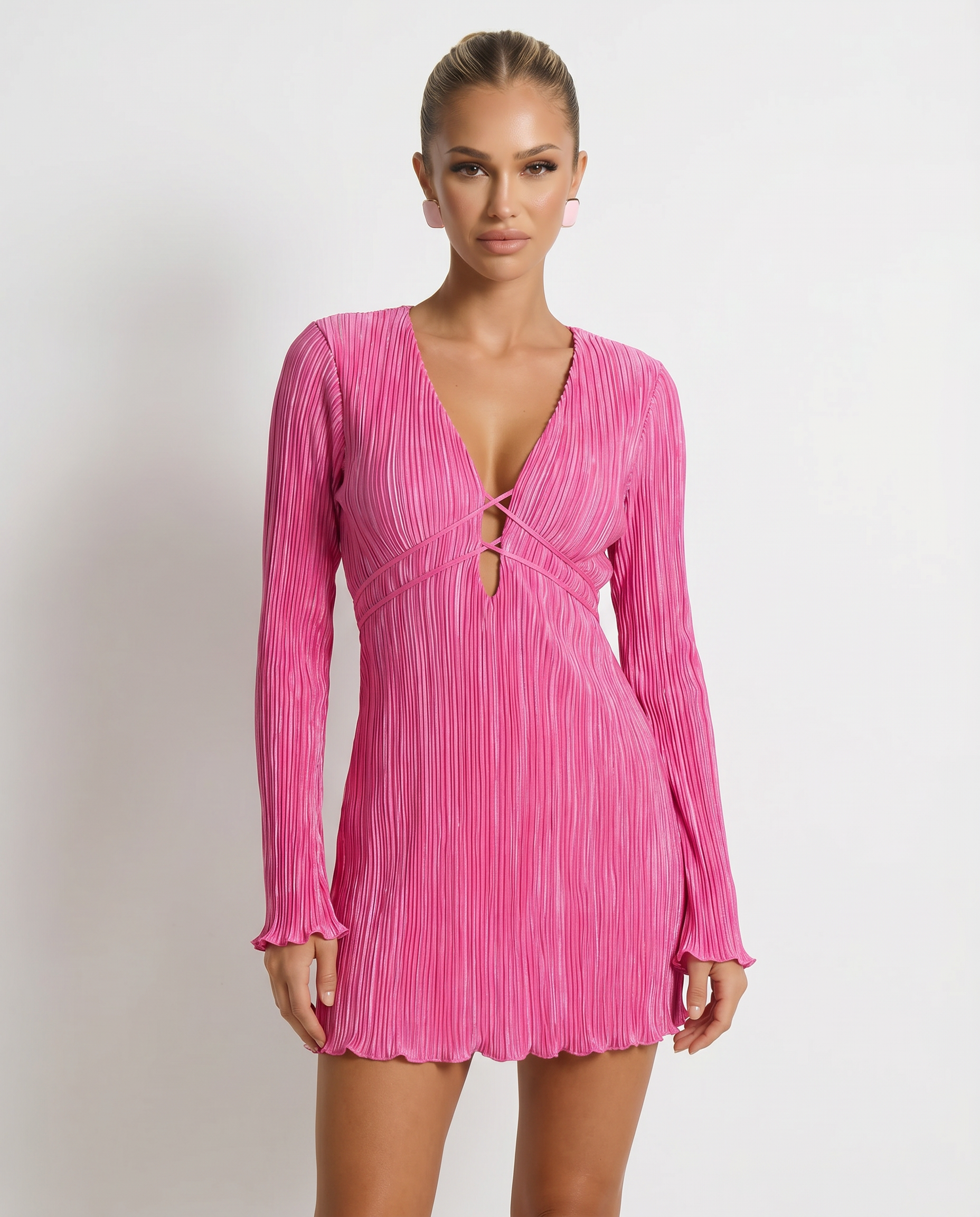Lorie | Mini Dress with Pleated Texture